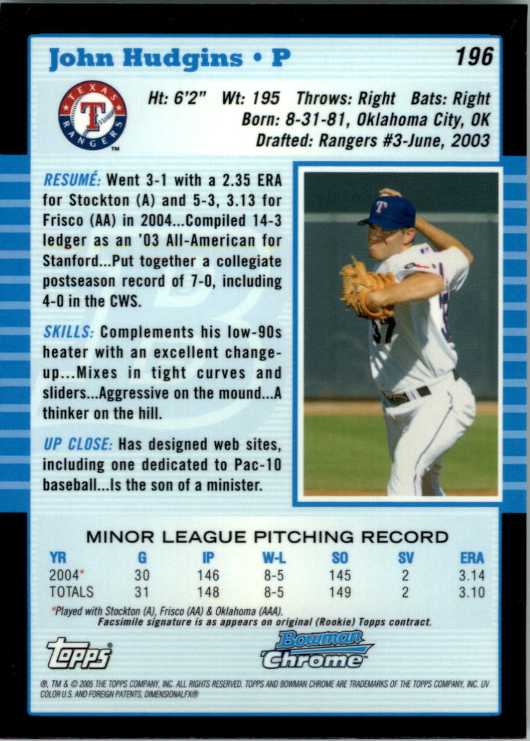 2005 Bowman Chrome Baseball Card Pick (Base) 103-330 - Picture 167 of 418