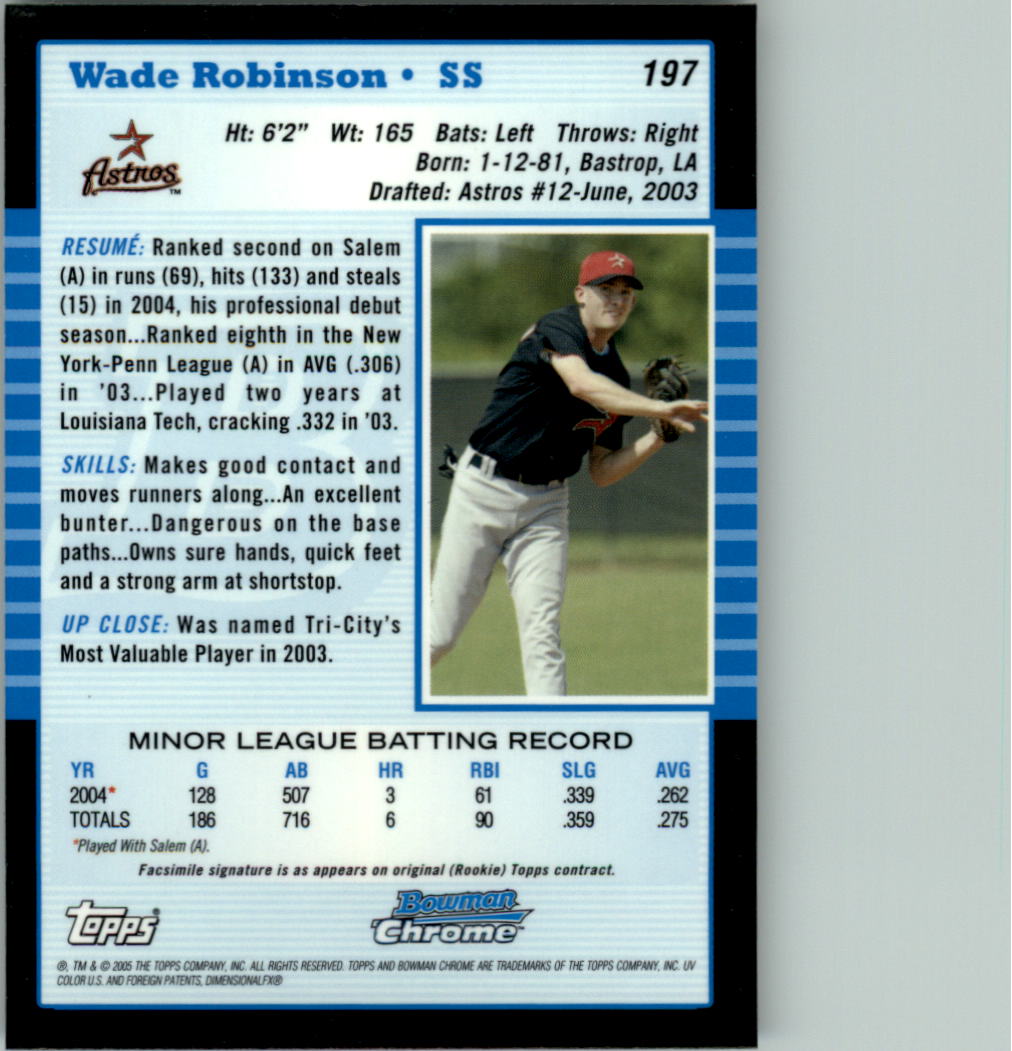 2005 Bowman Chrome Baseball Card Pick (Base) 103-330 - Picture 169 of 418