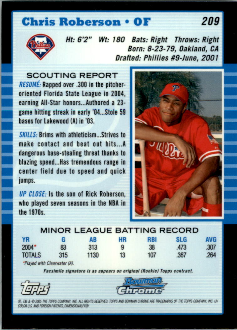 2005 Bowman Chrome Baseball Card Pick (Base) 103-330 - Picture 192 of 418