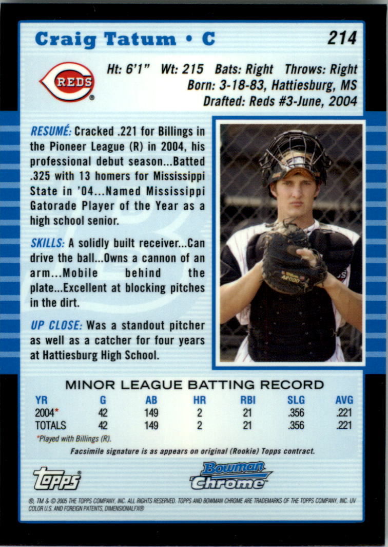 2005 Bowman Chrome Baseball Card Pick (Base) 103-330 - Picture 201 of 418