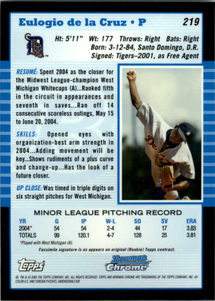 2005 Bowman Chrome Baseball Card Pick (Base) 103-330 - Picture 210 of 418