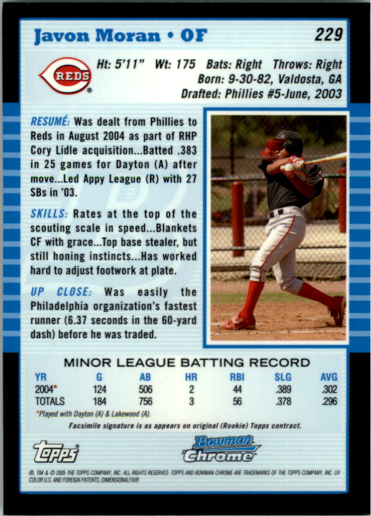 2005 Bowman Chrome Baseball Card Pick (Base) 103-330 - Picture 228 of 418