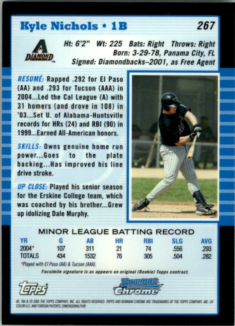 2005 Bowman Chrome Baseball Card Pick (Base) 103-330 - Picture 300 of 418