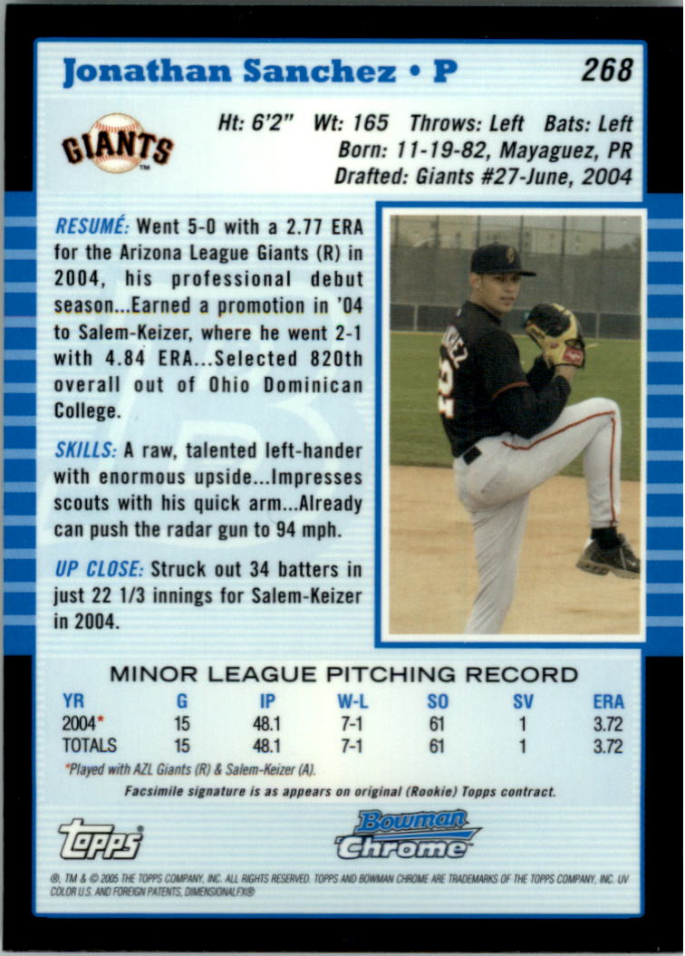 2005 Bowman Chrome Baseball Card Pick (Base) 103-330 - Picture 302 of 418