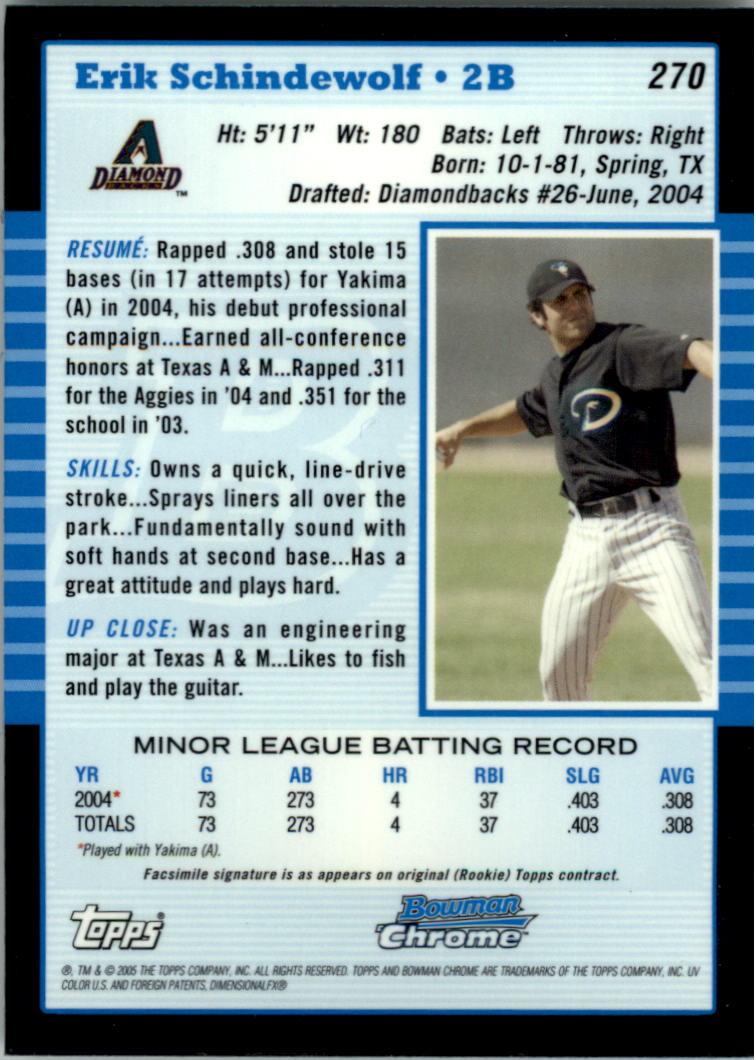 2005 Bowman Chrome Baseball Card Pick (Base) 103-330 - Picture 306 of 418