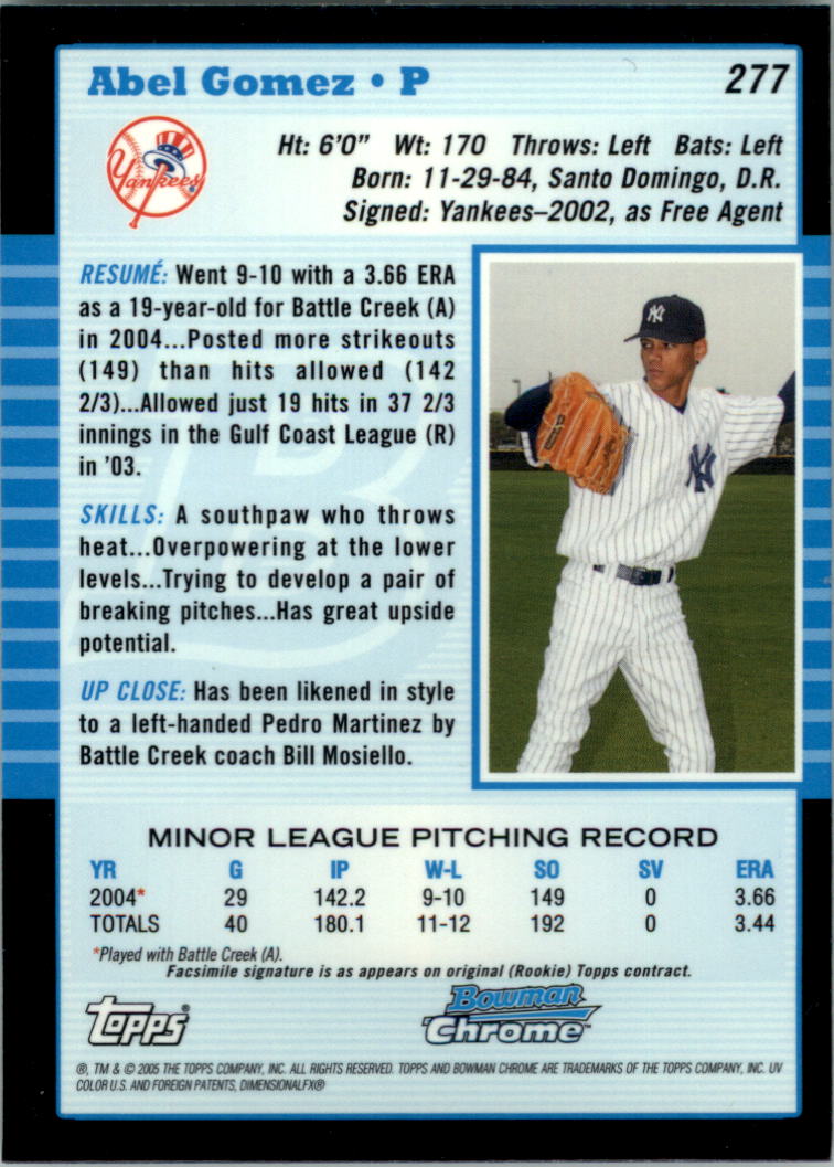 2005 Bowman Chrome Baseball Card Pick (Base) 103-330 - Picture 320 of 418