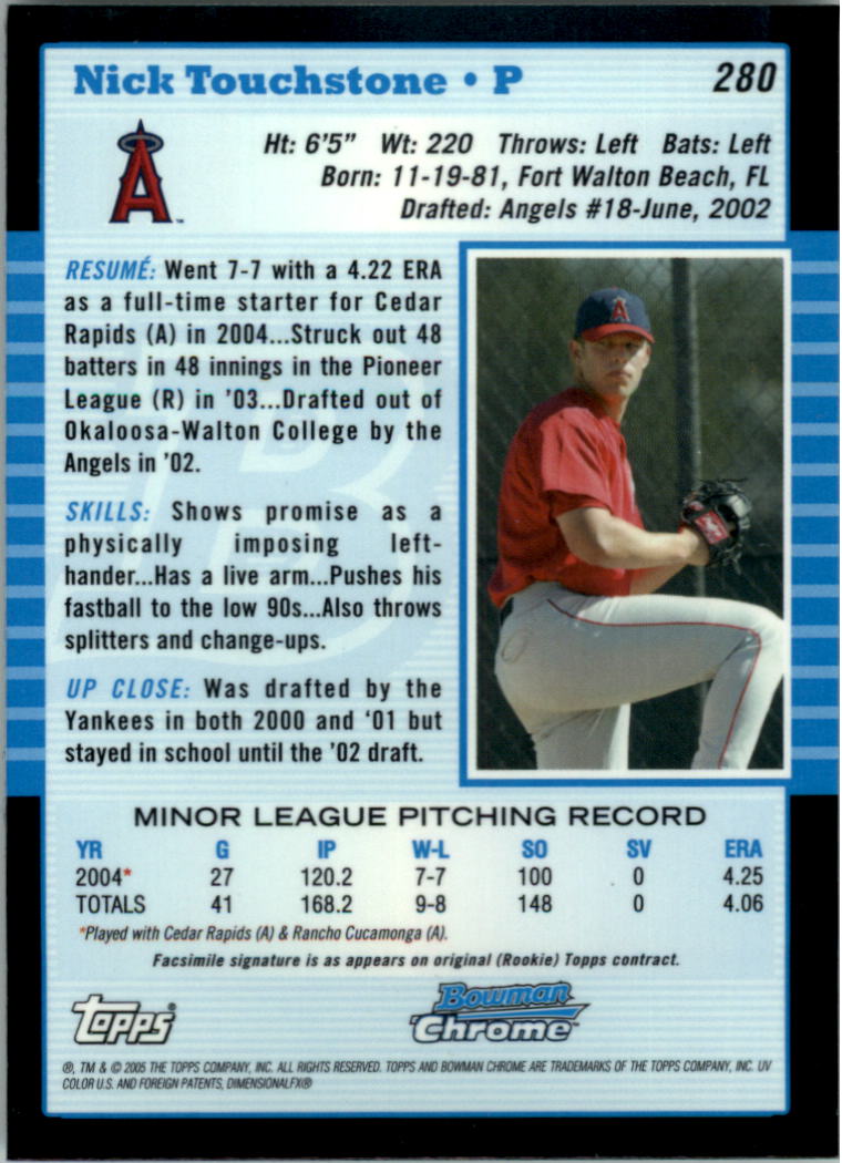 2005 Bowman Chrome Baseball Card Pick (Base) 103-330 - Picture 326 of 418