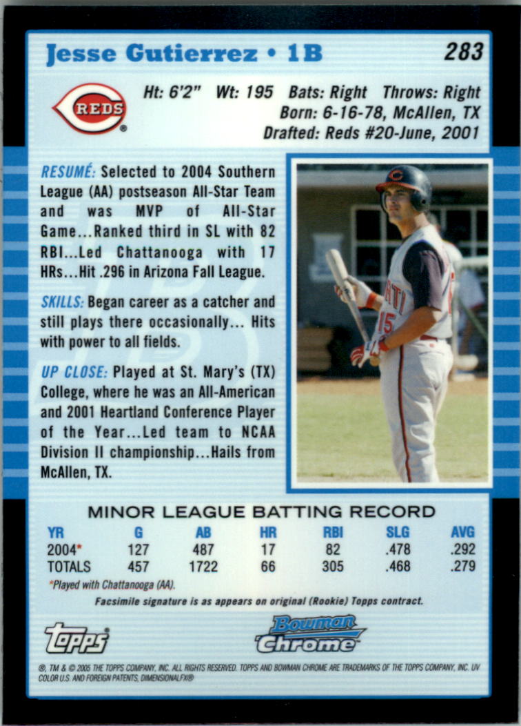 2005 Bowman Chrome Baseball Card Pick (Base) 103-330 - Picture 331 of 418