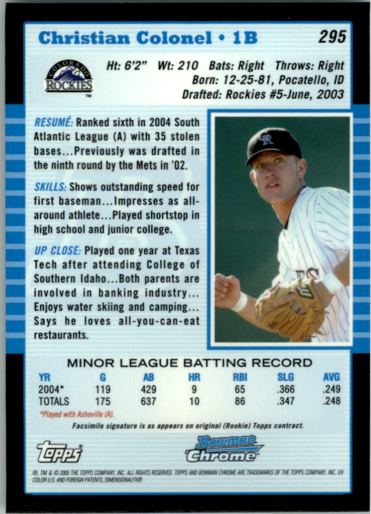 2005 Bowman Chrome Baseball Card Pick (Base) 103-330 - Picture 353 of 418