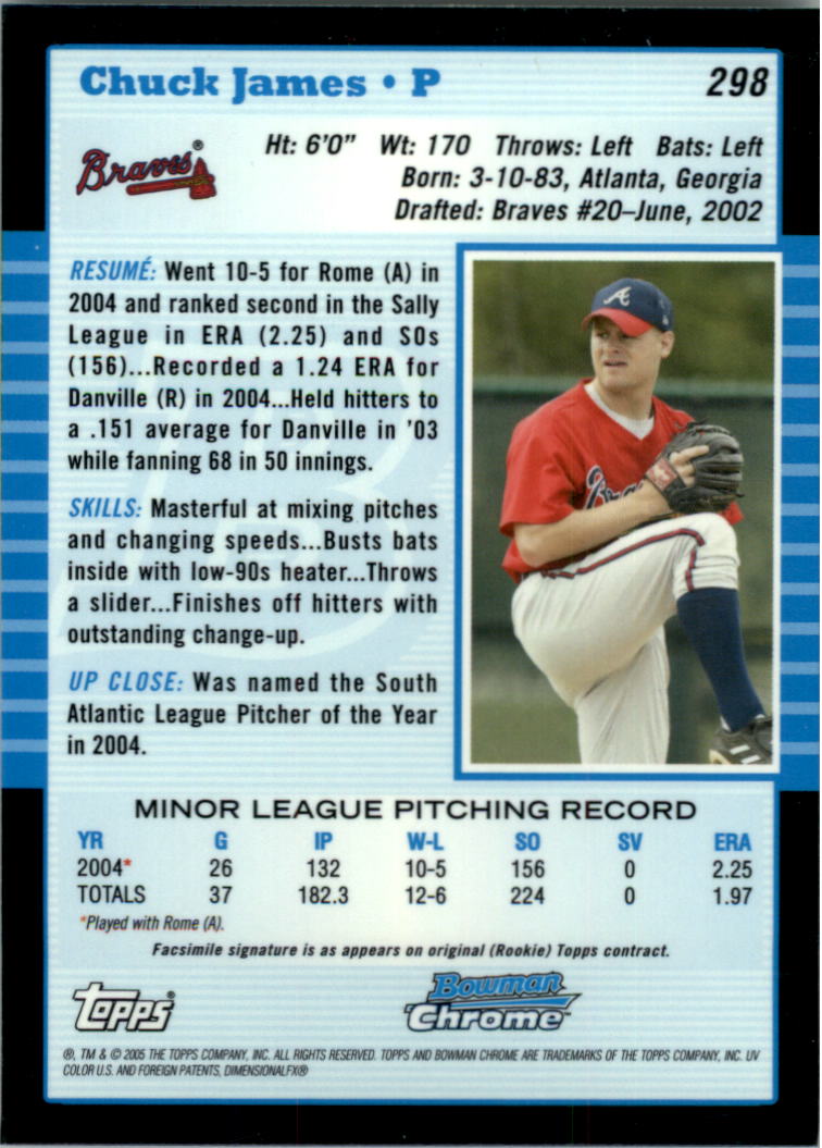 2005 Bowman Chrome Baseball Card Pick (Base) 103-330 - Picture 359 of 418