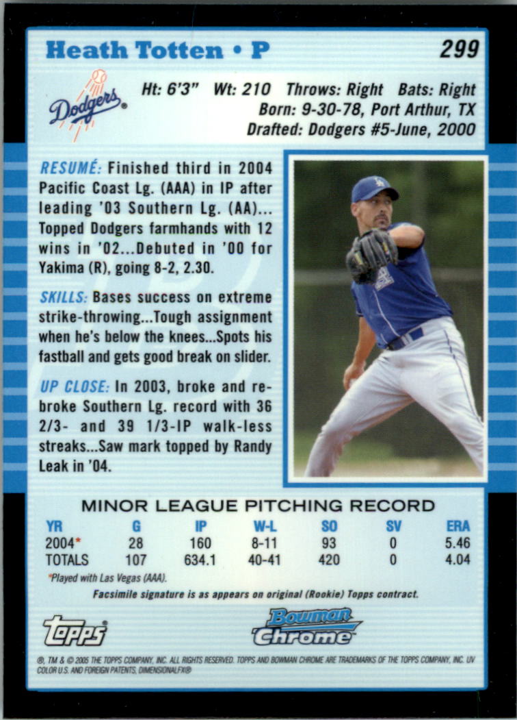 2005 Bowman Chrome Baseball Card Pick (Base) 103-330 - Picture 361 of 418