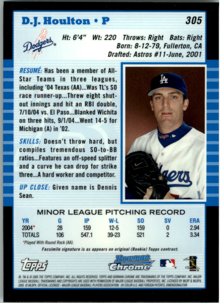 2005 Bowman Chrome Baseball Card Pick (Base) 103-330 - Picture 372 of 418
