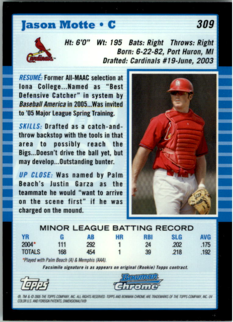 2005 Bowman Chrome Baseball Card Pick (Base) 103-330 - Picture 380 of 418
