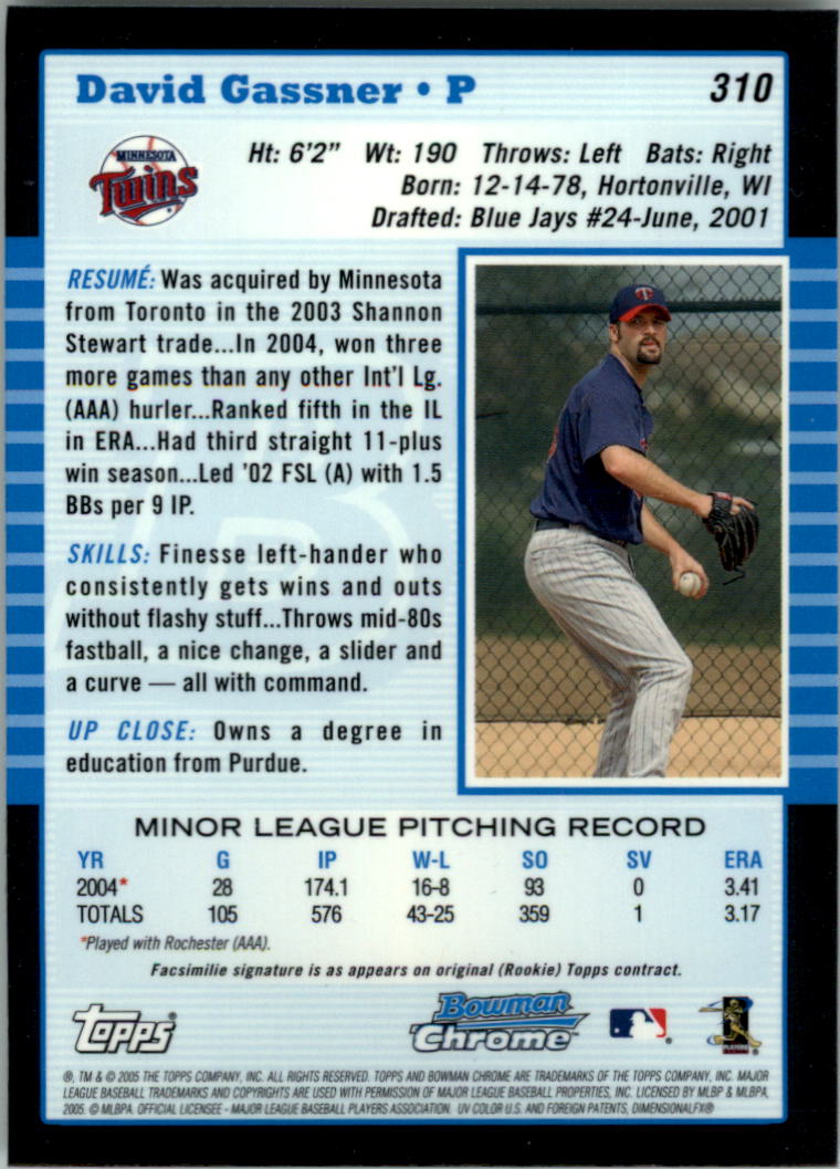 2005 Bowman Chrome Baseball Card Pick (Base) 103-330 - Picture 382 of 418