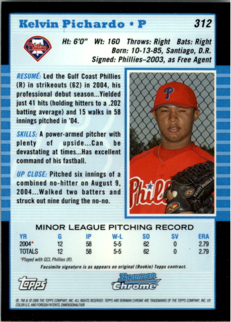 2005 Bowman Chrome Baseball Card Pick (Base) 103-330 - Picture 386 of 418