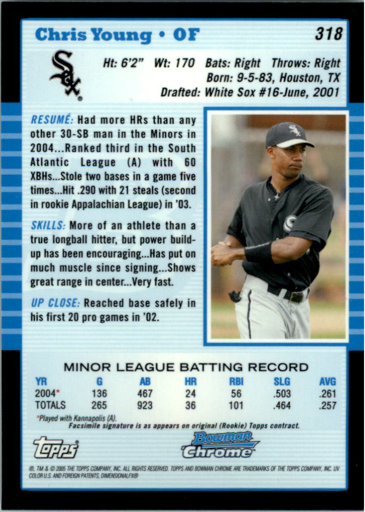 2005 Bowman Chrome Baseball Card Pick (Base) 103-330 - Picture 398 of 418