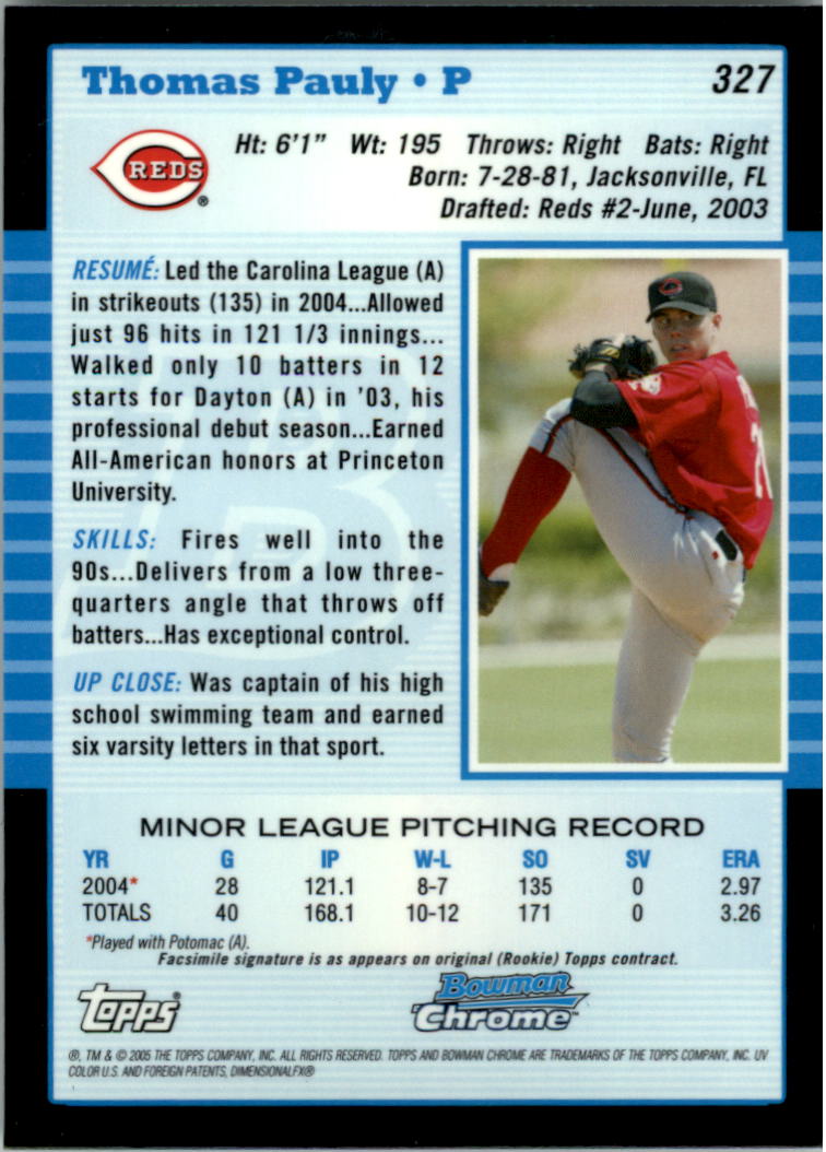2005 Bowman Chrome Baseball Card Pick (Base) 103-330 - Picture 413 of 418