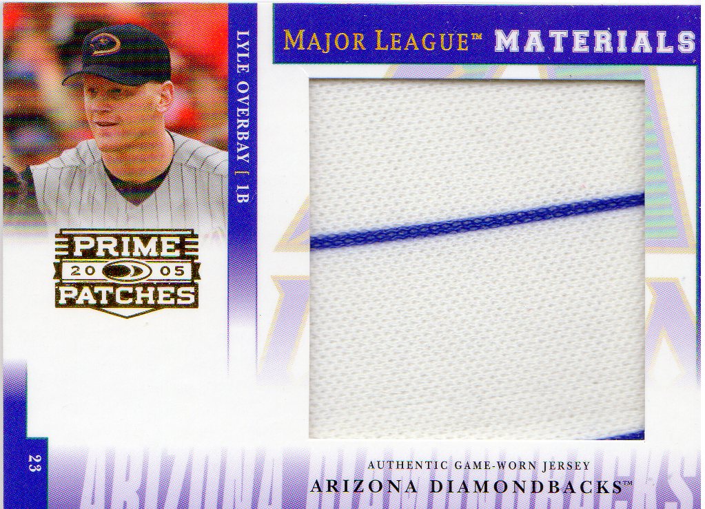 2005 Prime Patches Major League Materials Jumbo Swatch #31 Lyle Overbay/40