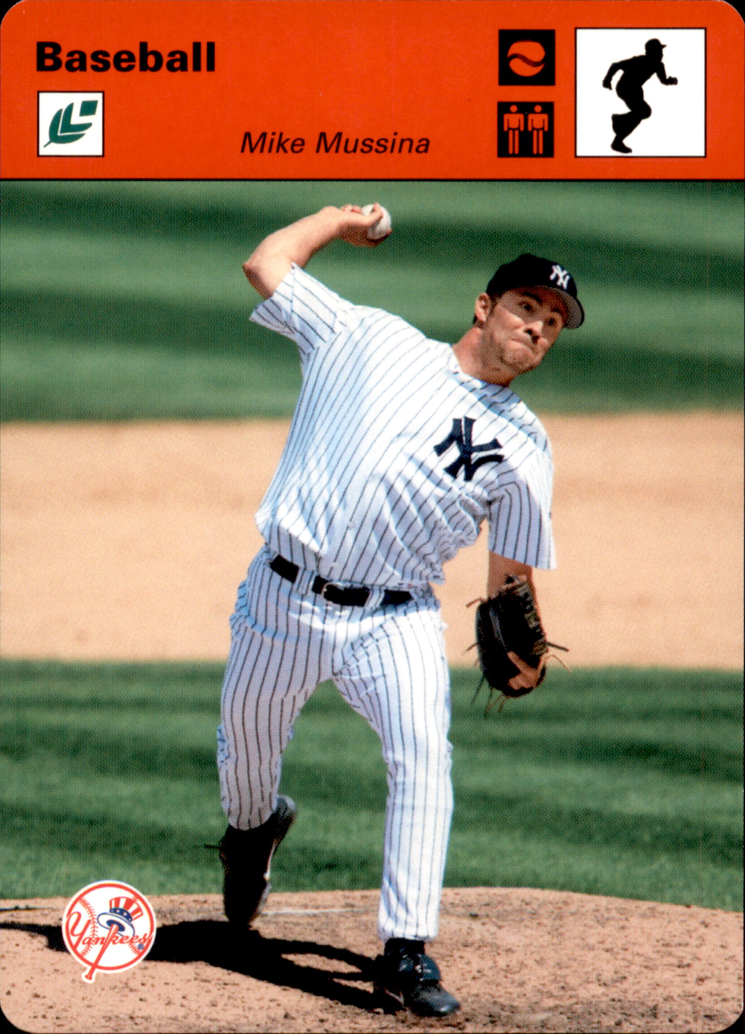 2005 Leaf Sportscasters 50 White Throwing-Ball #30 Mike Mussina