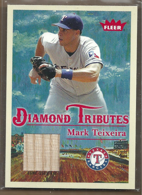2005 Fleer Tradition Diamond Tributes Game Used #MT Mark Teixeira Bat