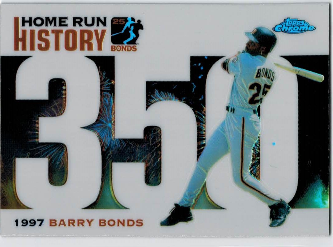 2005 Topps Chrome Update Barry Bonds Home Run History Refractors #350 Barry Bonds