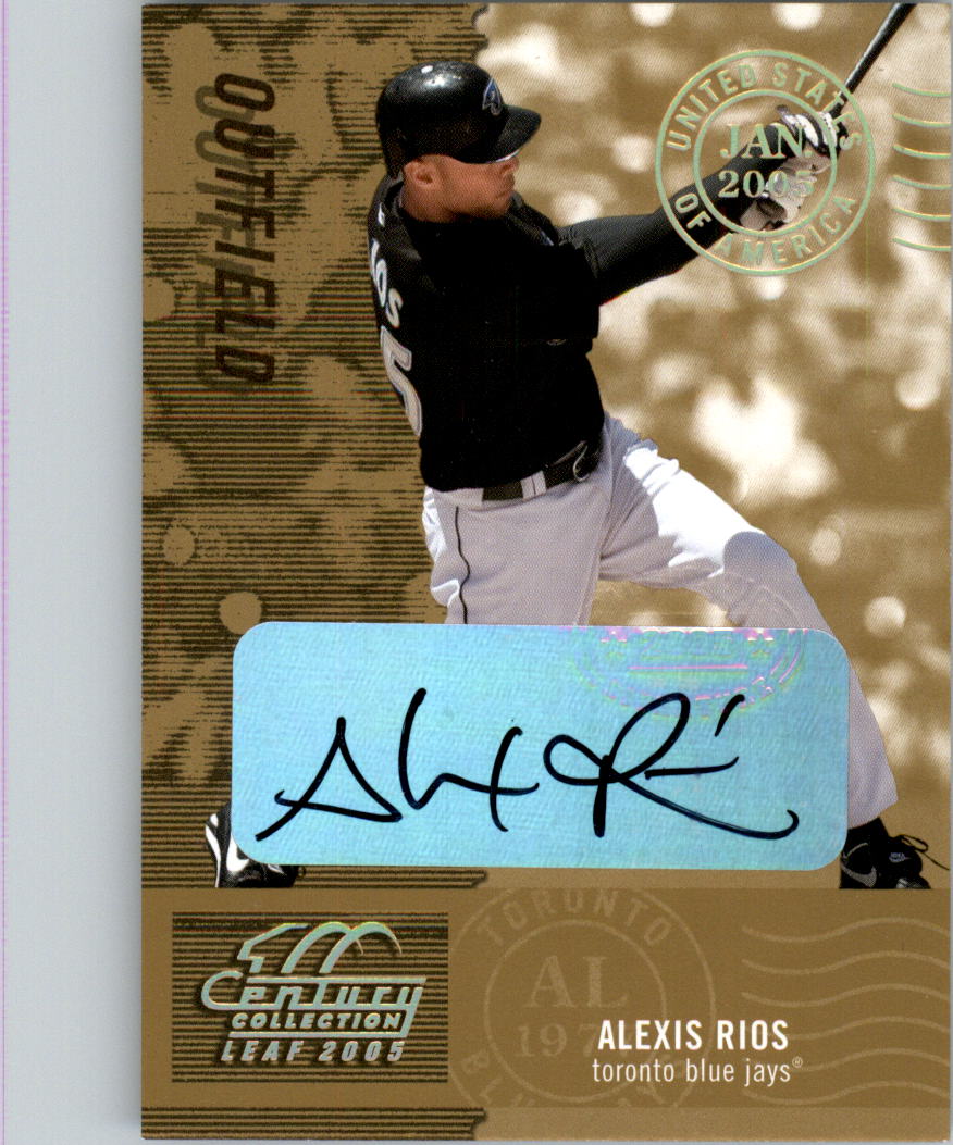 2005 Leaf Century Signature Post Marks Gold #191 Alexis Rios/50 - NM-MT
