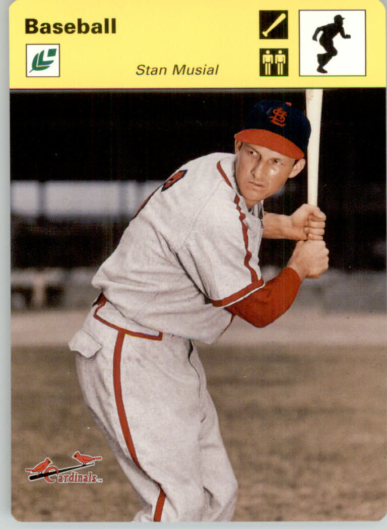2005 Leaf Sportscasters 25 Yellow Running-Bat #45 Stan Musial