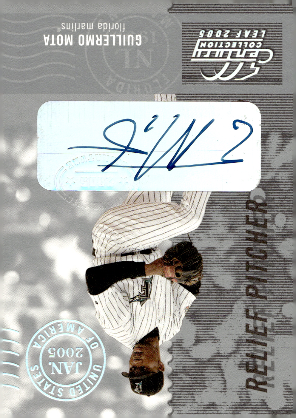 2005 Leaf Century Signature Post Marks Silver #147 Guillermo Mota/250