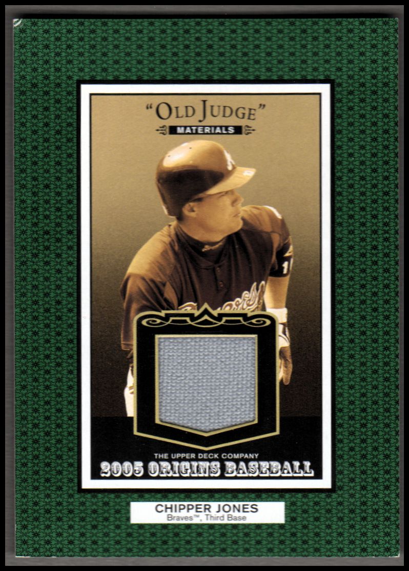 2005 Origins Old Judge Materials Jersey #CJ Chipper Jones