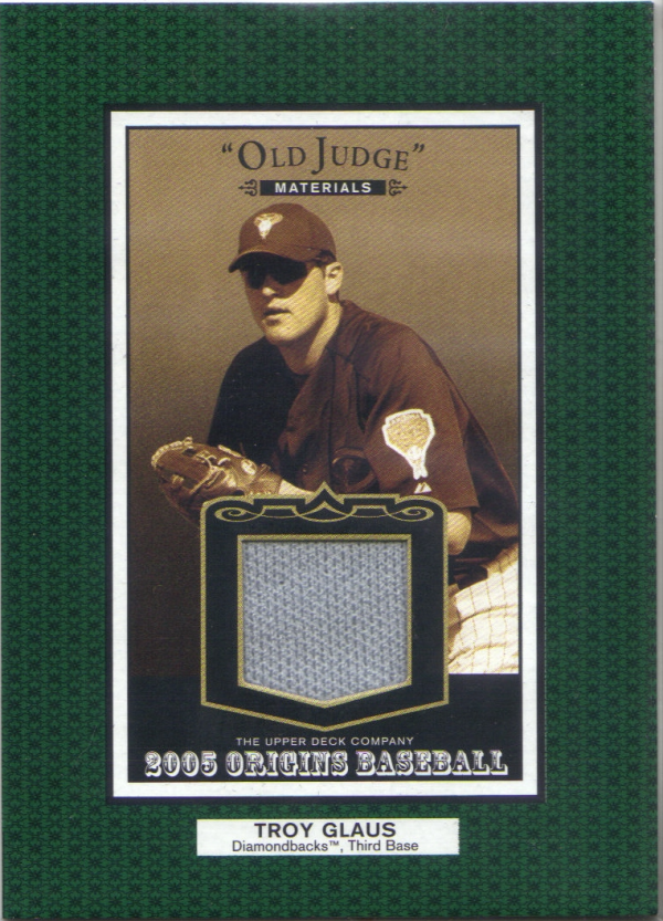 2005 Origins Old Judge Materials Jersey #GL Troy Glaus