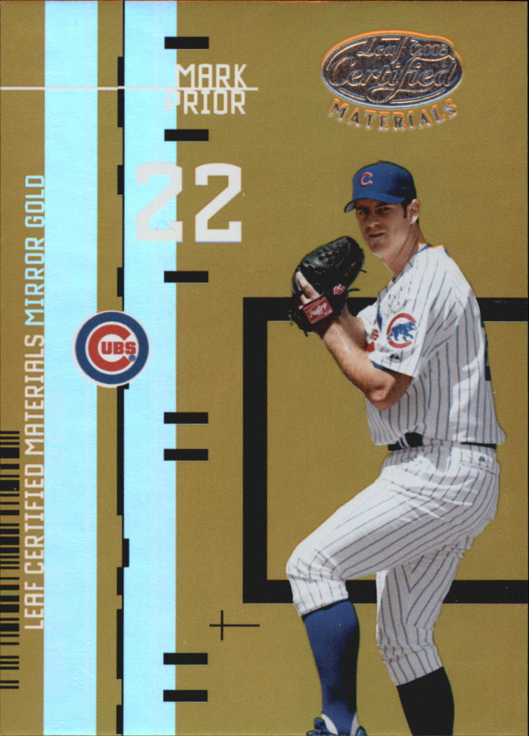 2005 Leaf Certified Materials Preview Mirror Gold #11 Mark Prior