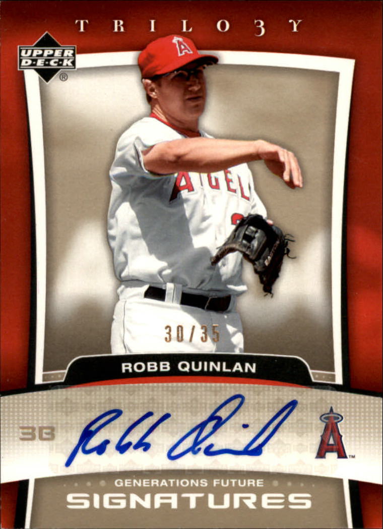 2005 Upper Deck Trilogy Generations Future Signatures Bronze #RQ Robb ...