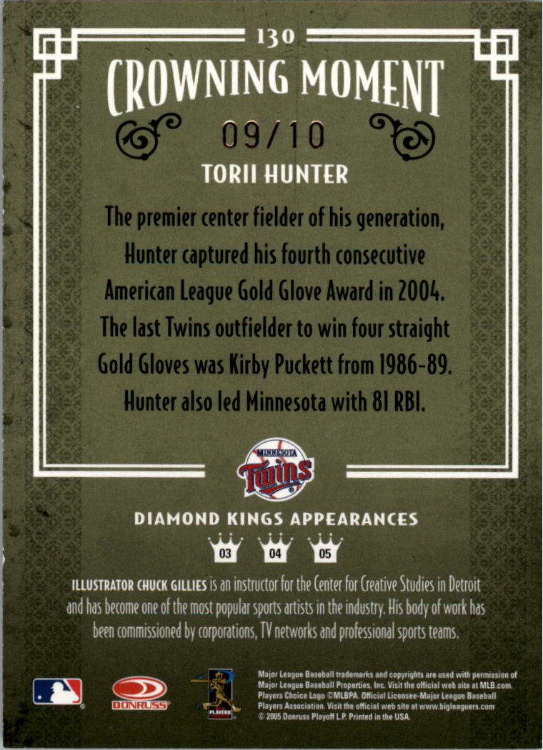 2005 Diamond Kings Hawaii #130 Torii Hunter back image