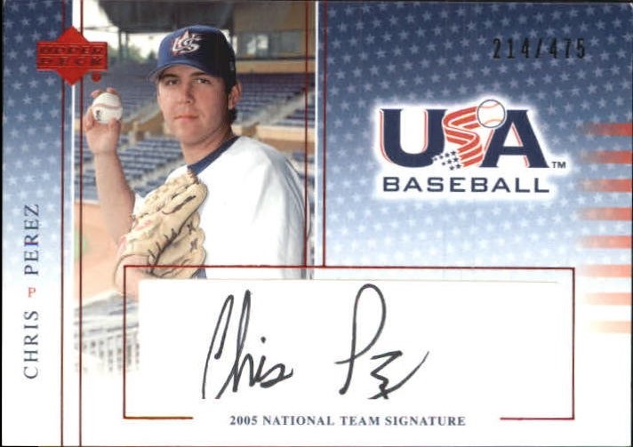 2005-06 USA Baseball National Team Signature Black #CP Chris Perez