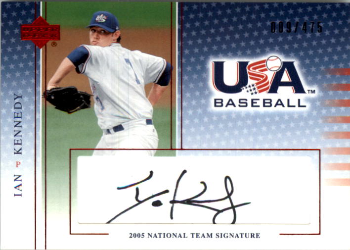 2005-06 USA Baseball National Team Signature Black #IK Ian Kennedy