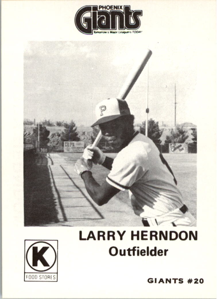 1975 Phoenix Giants Circle K #20 Larry Herndon