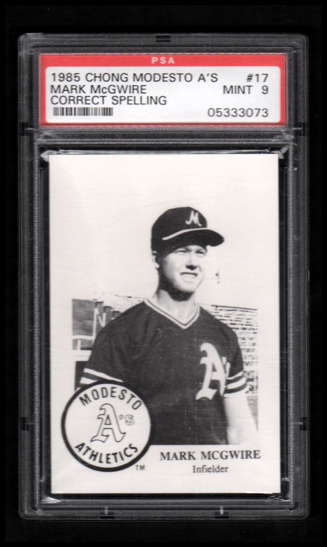 PSA 9 1987 Donruss Highlights Mark McGwire