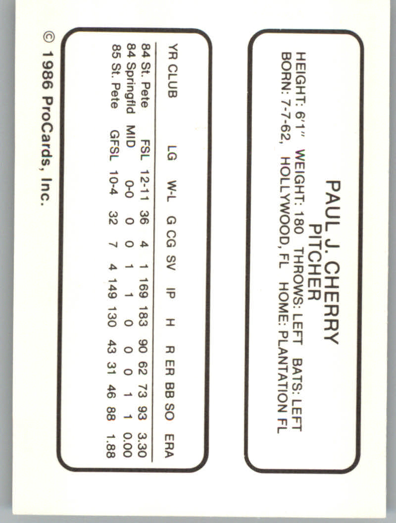 1986 Arkansas Travelers ProCards Baseball - Picture 9 of 51