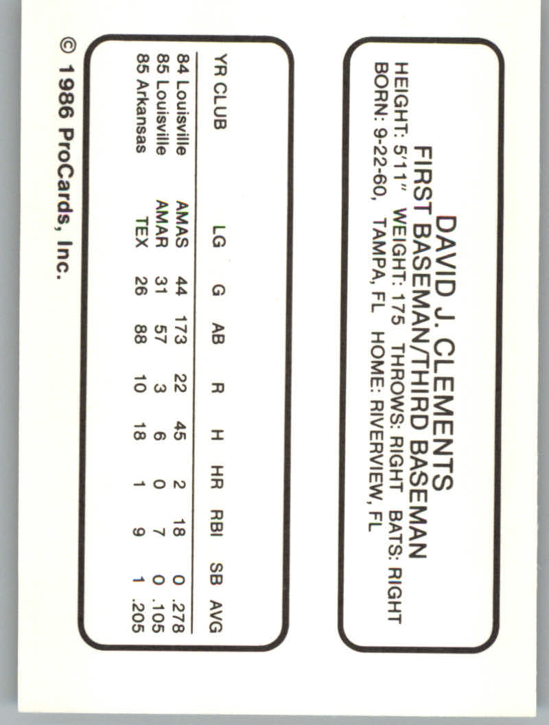 1986 Arkansas Travelers ProCards Baseball - Picture 11 of 51