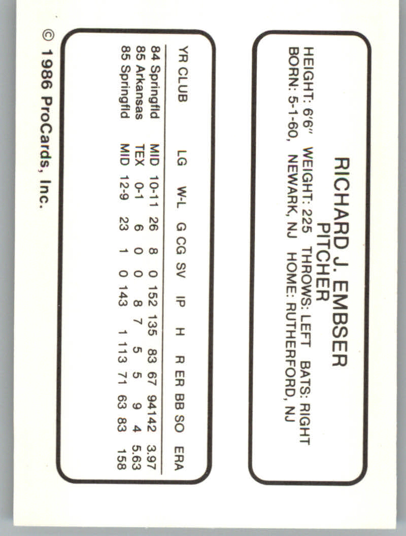 1986 Arkansas Travelers ProCards Baseball - Picture 13 of 51