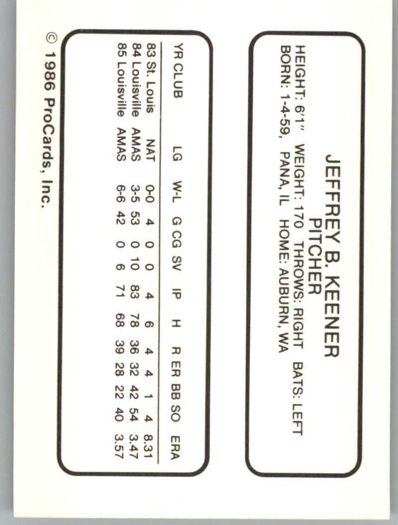 1986 Arkansas Travelers ProCards Baseball - Picture 19 of 51