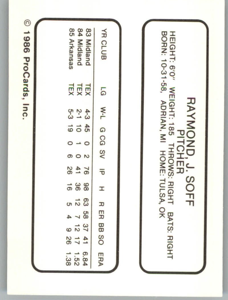 1986 Arkansas Travelers ProCards Baseball - Picture 45 of 51