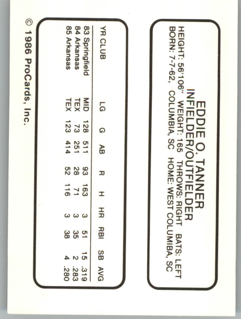 1986 Arkansas Travelers ProCards Baseball - Picture 47 of 51