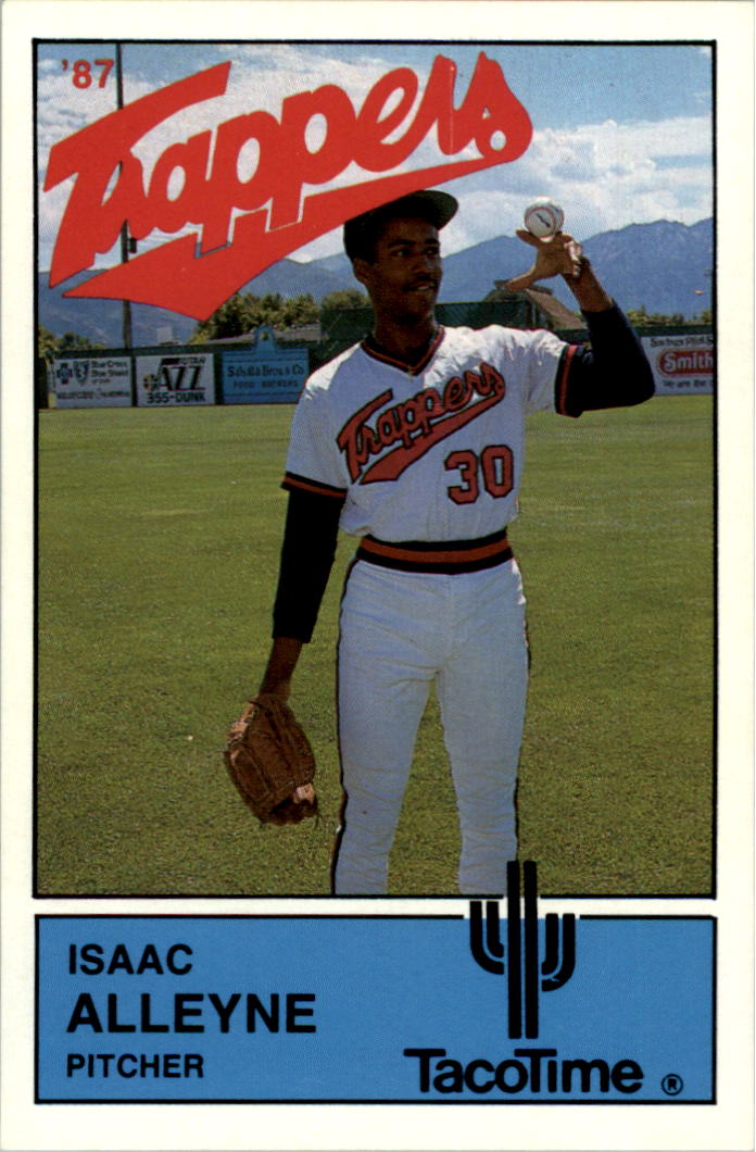1987 Salt Lake Trappers Taco Time #9 Isaac Alleyne