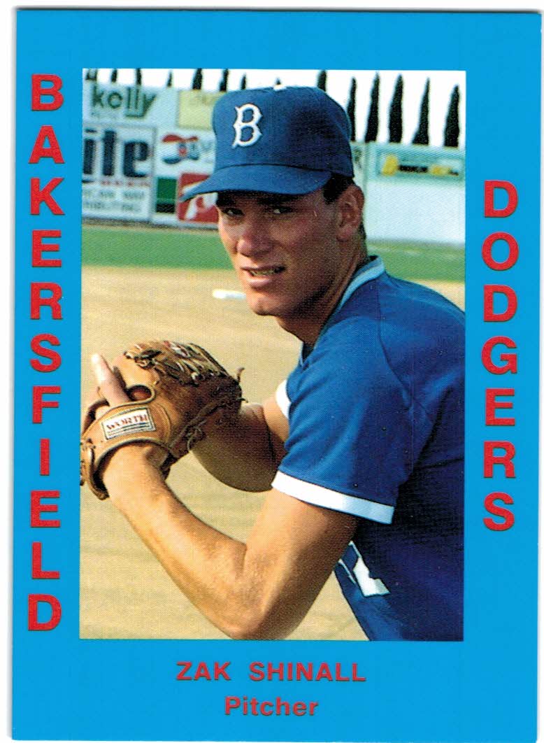 1988 Bakersfield Dodgers Cal League Cards 259 Zak Shinall NMMT