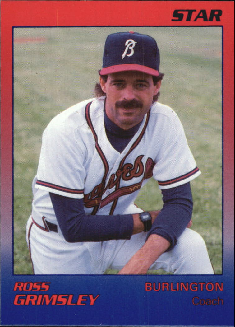 1989 Burlington Braves Star #28 Ross Grimsley CO