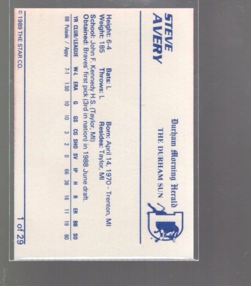 B3106- 1989 Star Minor League Baseball Cards G4 -You Pick- 15+ FREE US SHIP - Picture 60 of 285