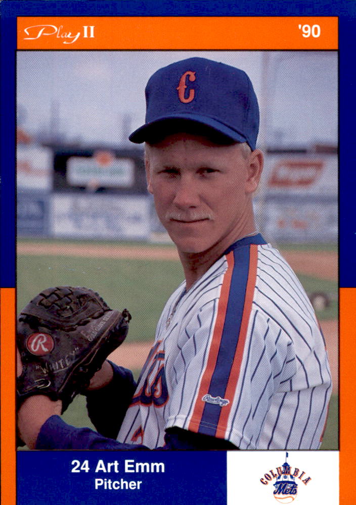 1990 Columbia Mets Postcards Play II #1 Art Emm Syracuse New York 
