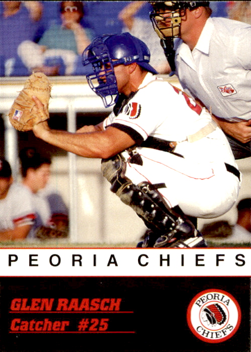 1993 Peoria Chiefs Team Issue 21 Glen Raasch Burbank California