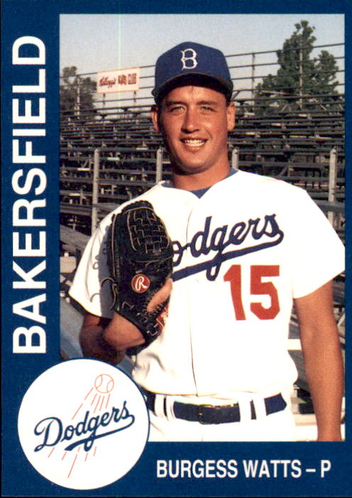 1993 Bakersfield Dodgers Cal League Cards #24 Burgess Watts Warrenville ...